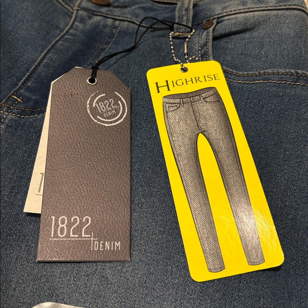 NWT 1822 Denim High Rise Wide Leg Jeans 10 - Picture 11 of 12